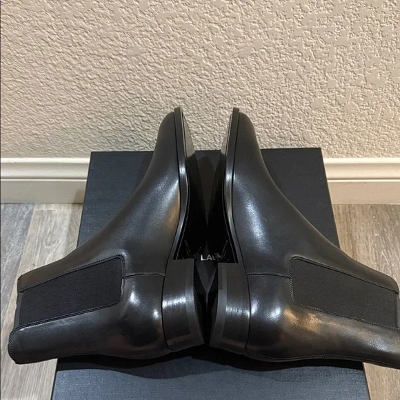 Saint Laurent Black Leather Chelsea Boots 43 - Picture 3 of 4